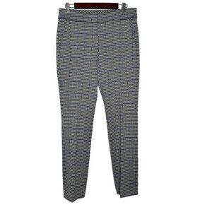 White House Black Market Pants Straight Leg Houndstooth Luxe Plaid Size‎ 6